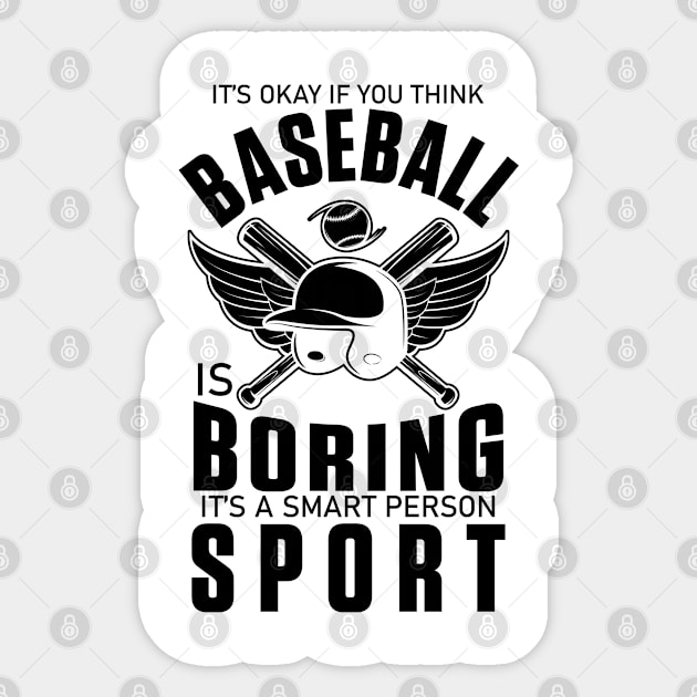 Baseball It's A Smart Person Sport Sticker by Carolina Cabreira